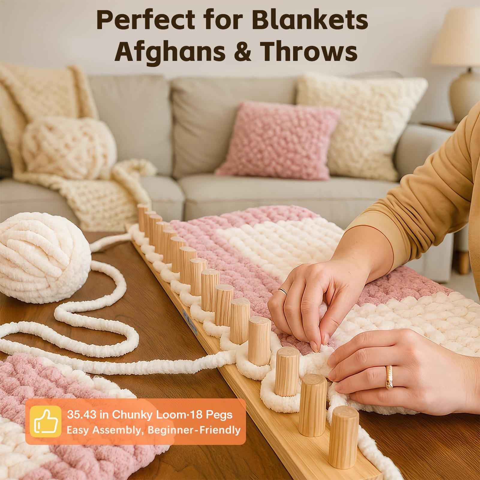 Tech Room Accessories - Knitting Loom 35 Inch Wood Chunky