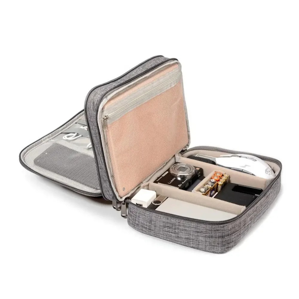 Tech Room Accessories - Portable Electronics Organizer Bag Zipper Case