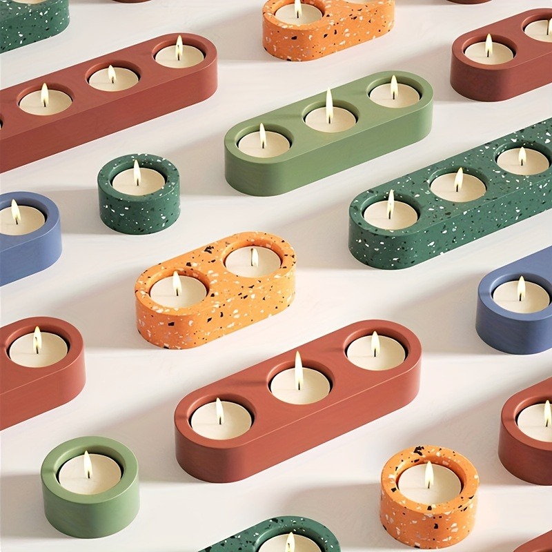 Tech Room Accessories - Gypsum Candle Holder Silicone Mold -