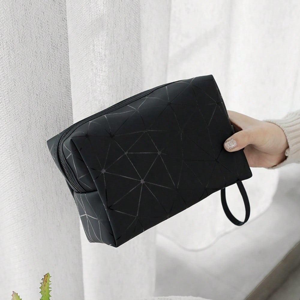 Geometric Luminous Makeup Bag  - Tech Accessories Travel Organizer Pouch 리뷰 및 가격
