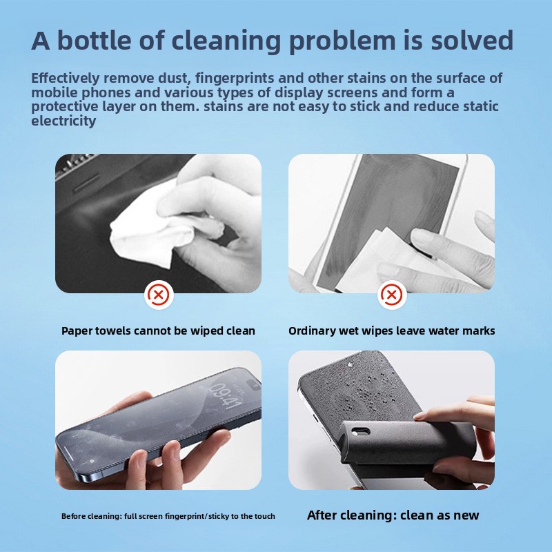 2 in 1 Spray Cleaner Wipe for  - Screen Cleaner Spray 리뷰 및 가격