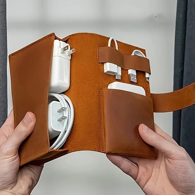 1PC PU Leather Multi-Compartme - Tech Accessories Travel Organizer Pouch 리뷰 및 가격