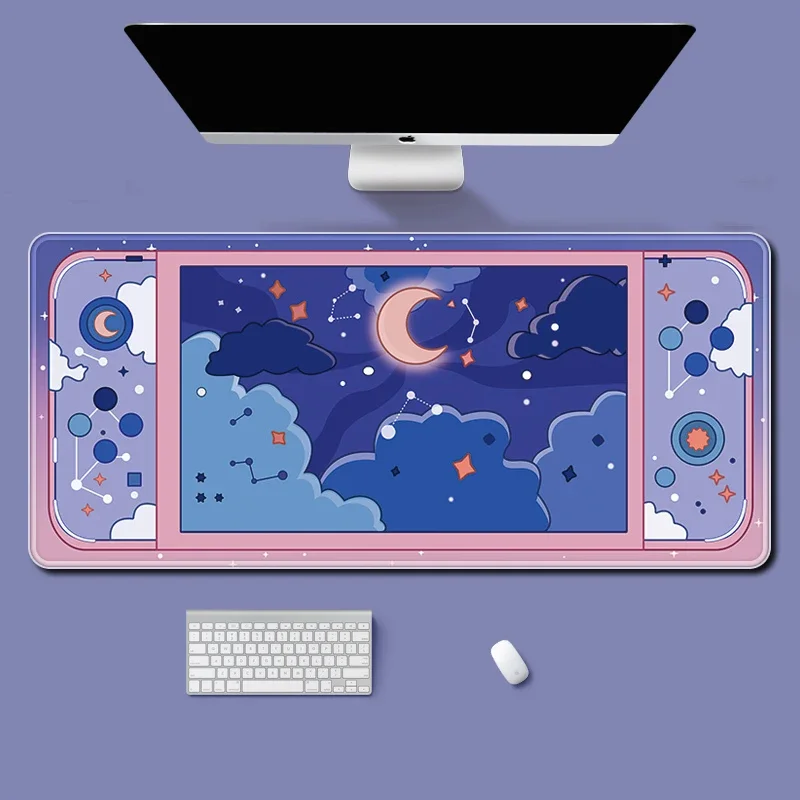 Moon and Stars Large Desk Mat  - Kawaii Tech Accessories 리뷰 및 가격