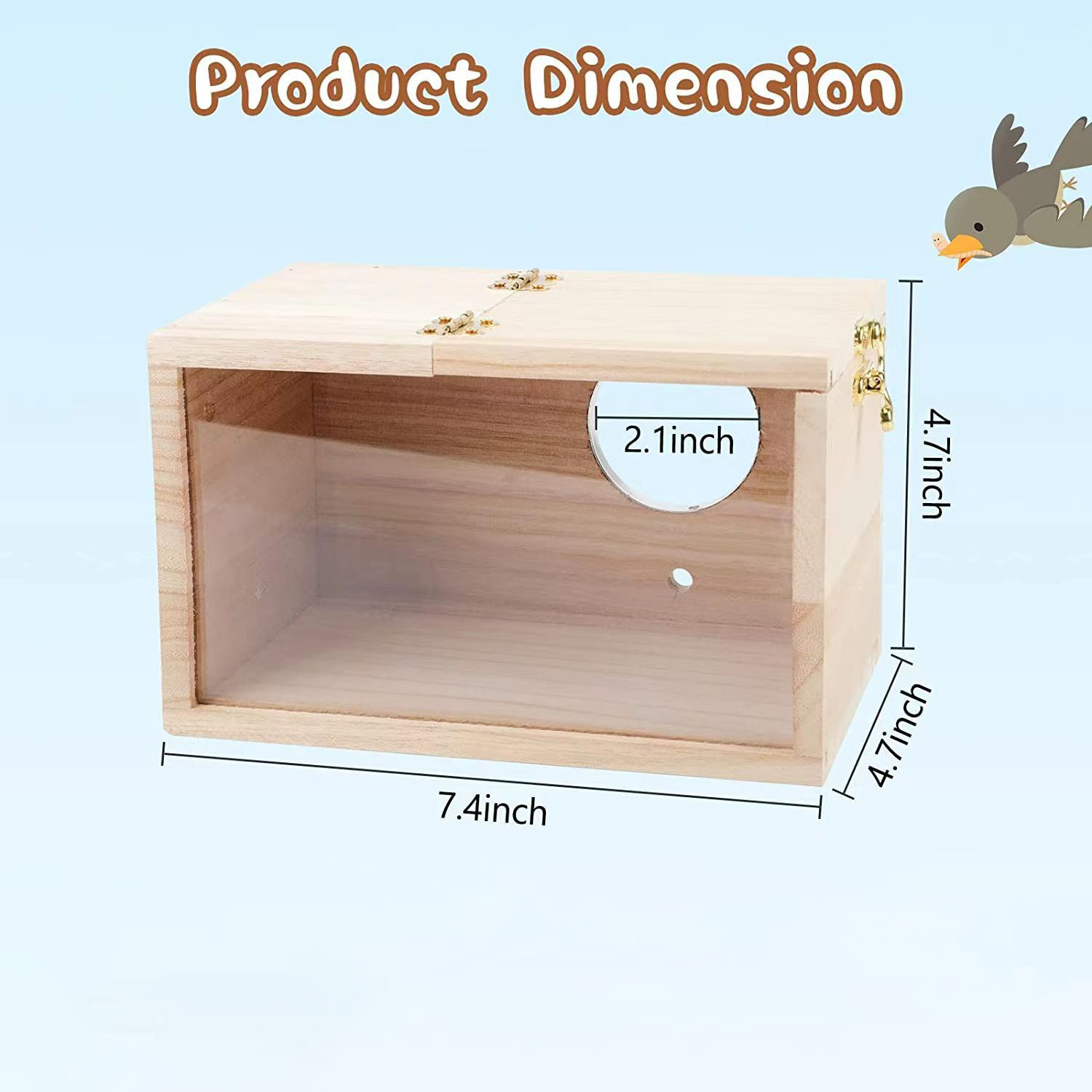 Transparent Wooden Bird House  - Tech House Accessories 리뷰 및 가격