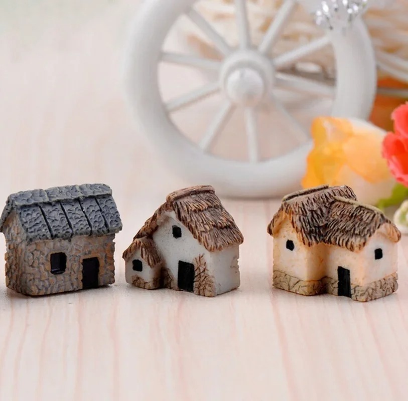 4Pcs House Miniature Figurine  - Tech House Accessories 리뷰 및 가격