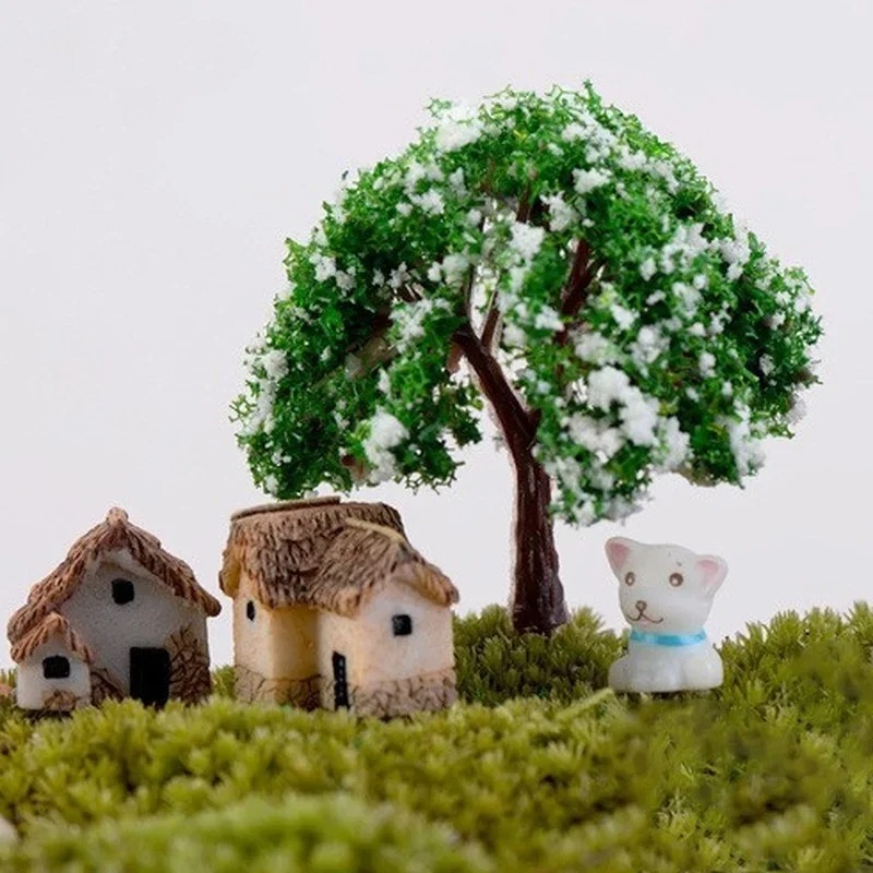 4Pcs House Miniature Figurine  - Tech House Accessories 리뷰 및 가격