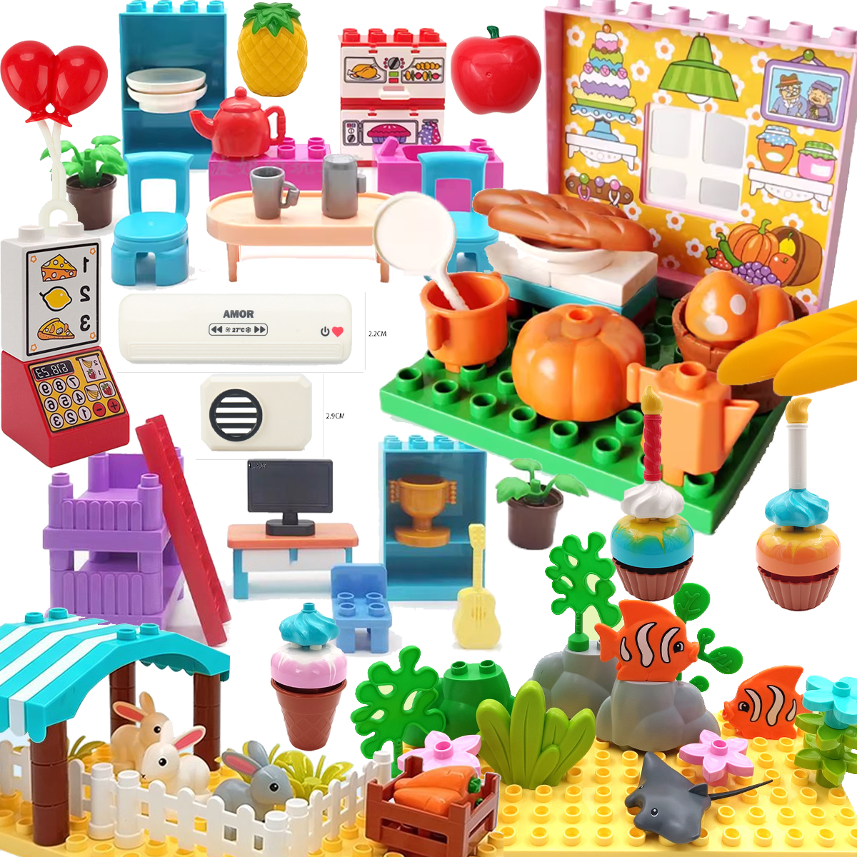 Large Building Blocks Scene Ac - Tech House Accessories 리뷰 및 가격
