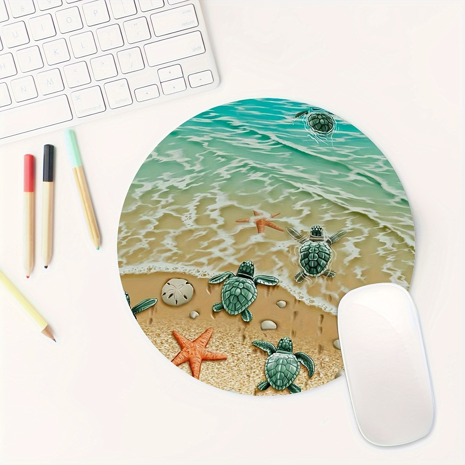 Adorable Turtle Starfish Round - Tech Table Accessories 리뷰 및 가격